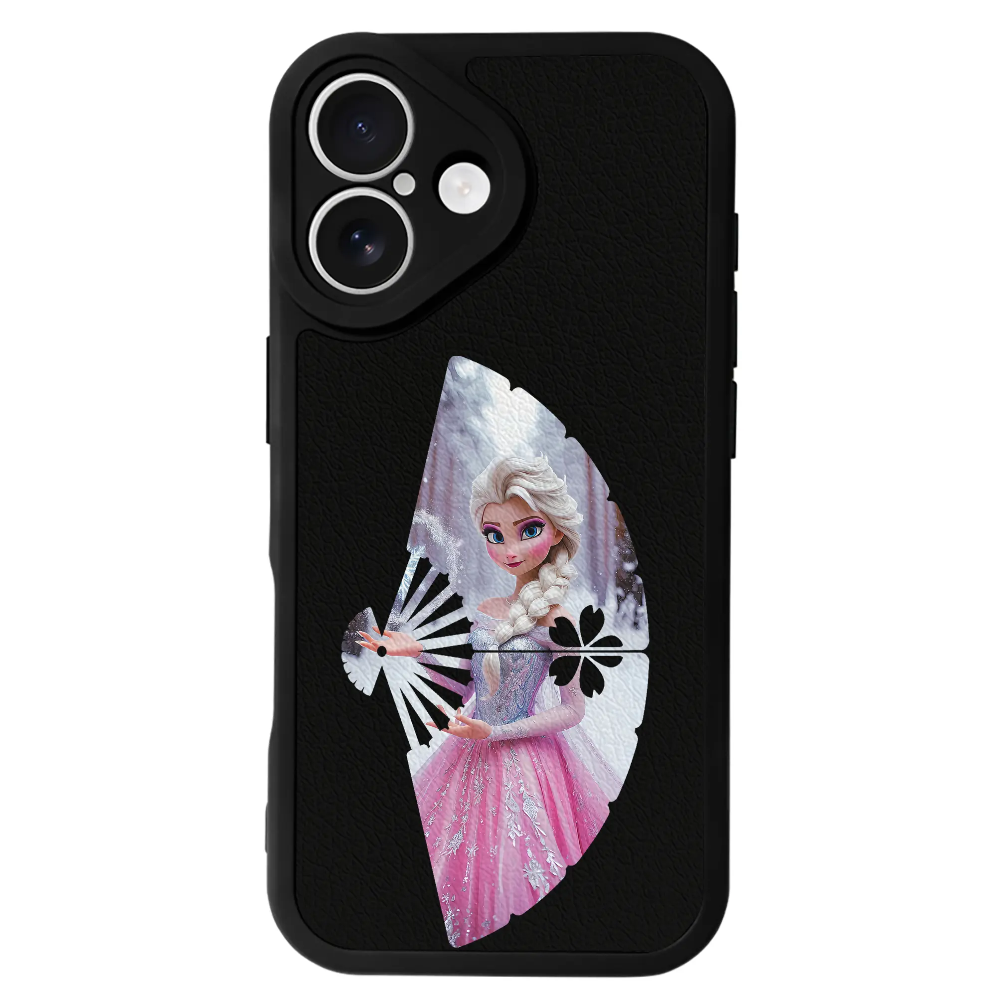 アナと雪の女王(Frozen) グッズ エルサ(Elsa) - IPhone 16シリーズ対応 ・ シリコンスマホケース ・ レザー調 ・ 高精度フィット ・ 耐衝撃 ・ ワイヤレス充電対応 ・ 精密カット